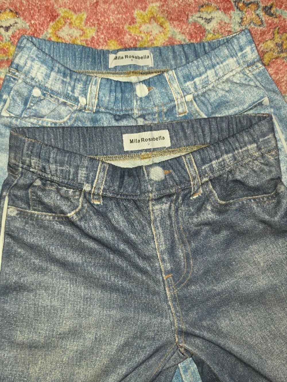 ☆ Mila Rosabella Pull On Faux Denim Pajama Sweatpant Jeans • 2 Pair • Size S ☆ - Picture 2 of 11